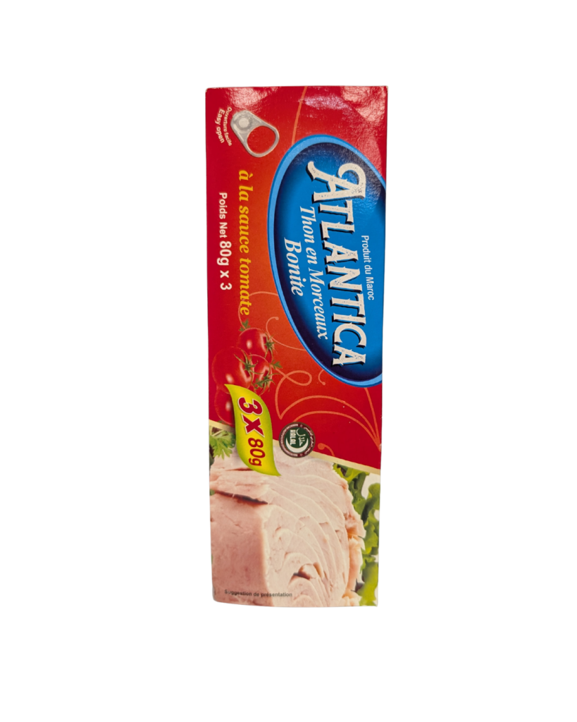 Atlantica Tuna Chunks in Tomato Sauce – 3 x 80g