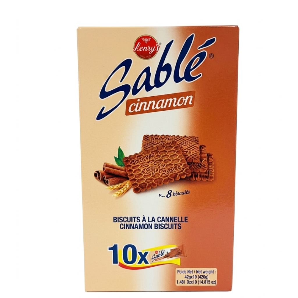 Henry's Sablé Cinnamon Biscuits — 10 x 42g (420g)