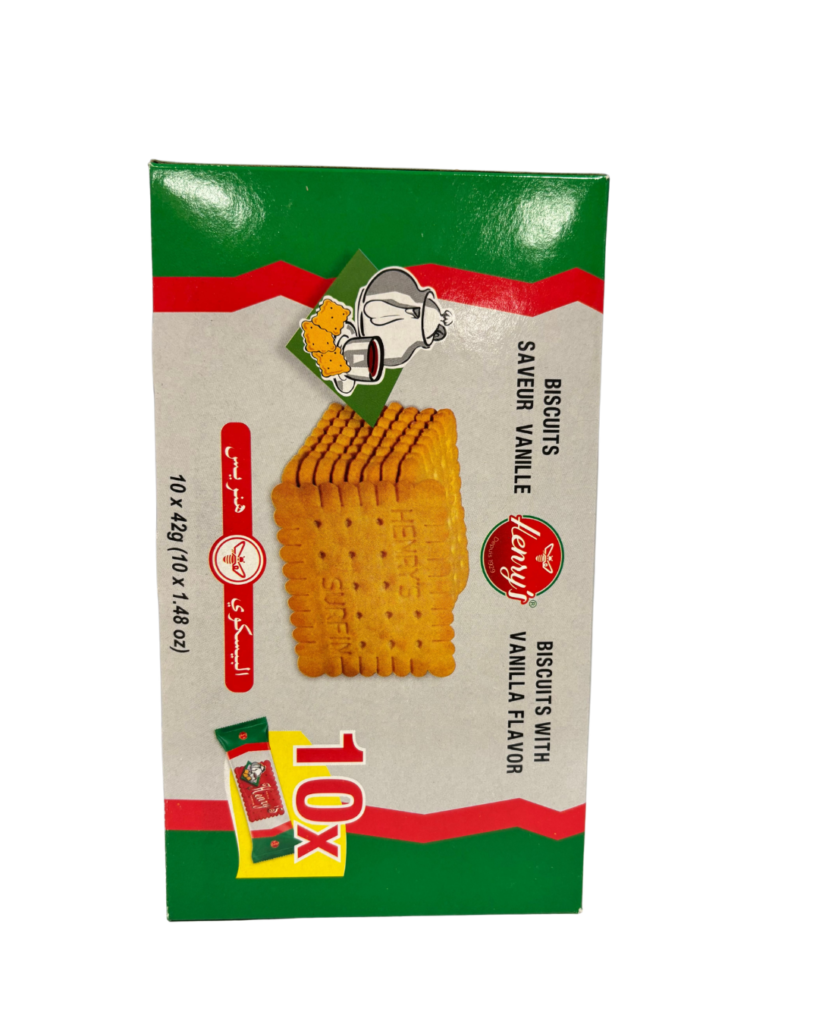 Henry’s Vanilla Biscuits – 10 x 42g (420g)