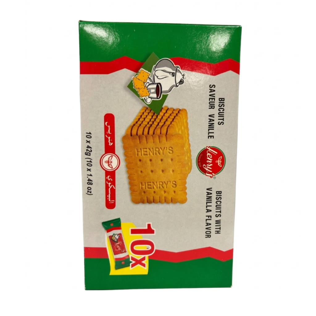 Henry's Vanilla Biscuits — 10 x 42g (420g)