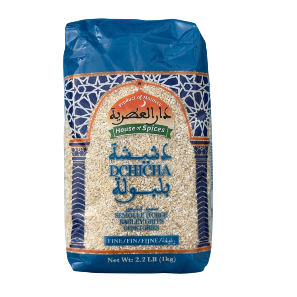 House of Spices Dchicha Fine Barley Grits – 1kg | Authentic Moroccan Fine Barley Semolina