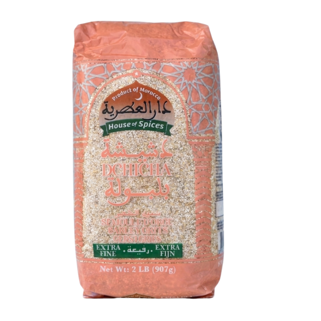 House of Spices Extra Fine Barley Grits (Dchicha) – 907g | Authentic Moroccan Barley for Smooth Soups & Porridge