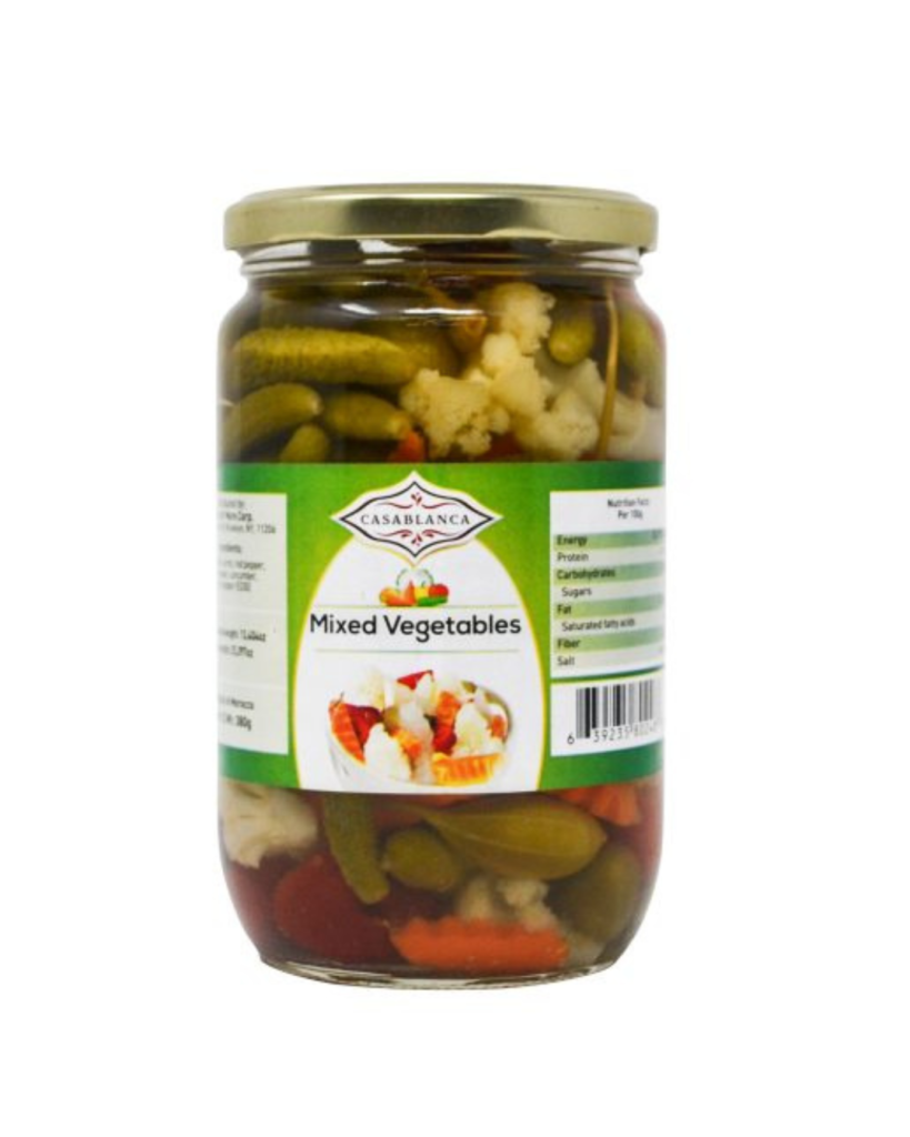 Mixed Vegetables (Glass) – Moroccan Olives 380g