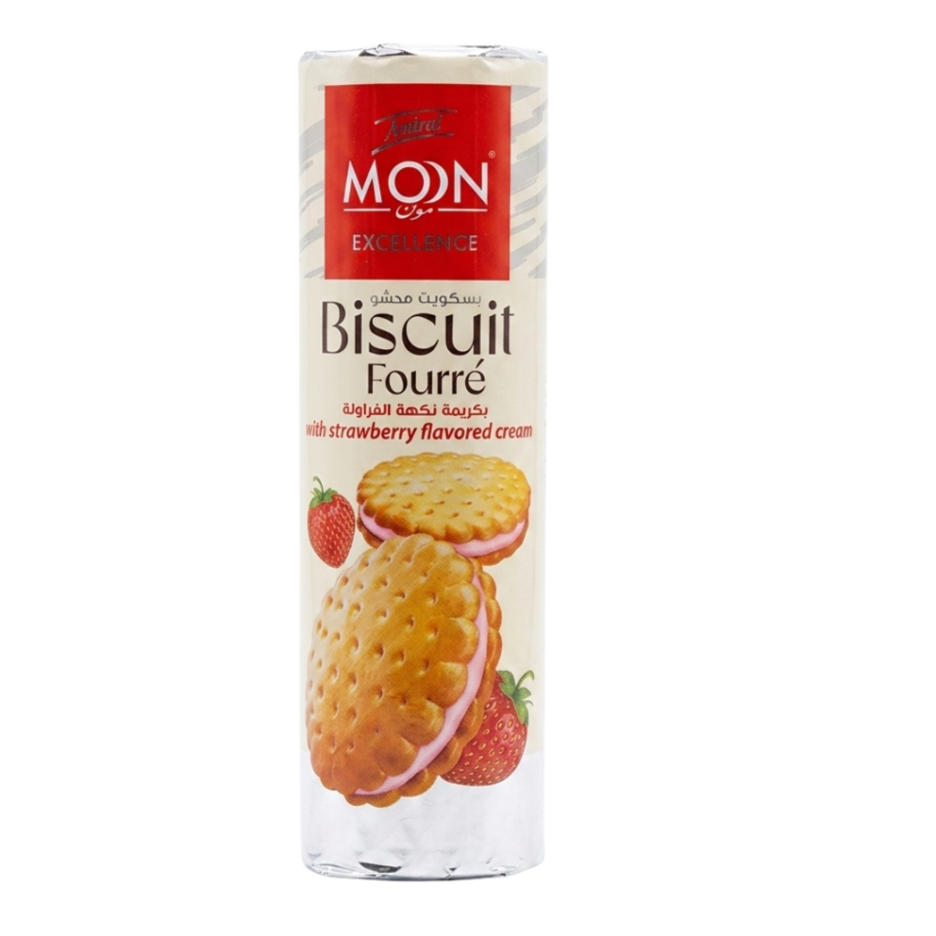 Moon Excellence Strawberry Cream Biscuits — Biscuit Fourré à la Crème Fraise