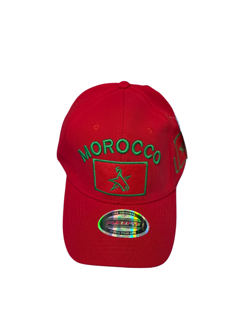 Morocco National Flag Embroidered Cap – Red & Green