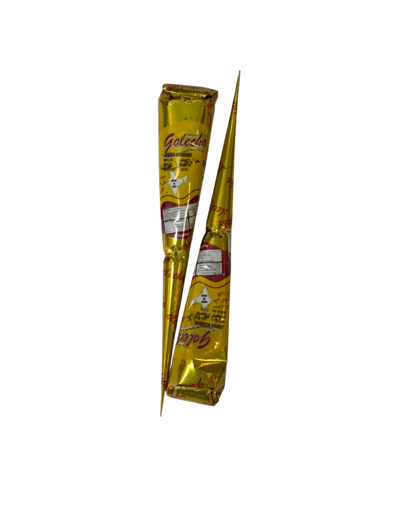 Golecha Jumbo Maroon Henna Cones - Pack of 2