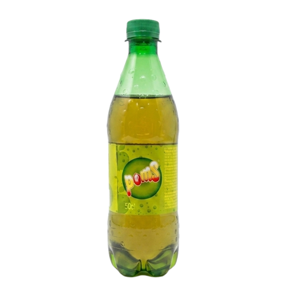 Poms Apple Flavored Soda – 50cl Single Bottle | Moroccan Sparkling Drink