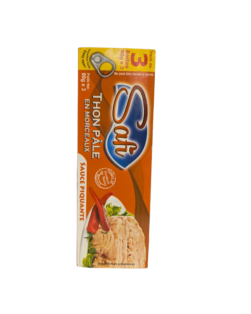 Safi Tuna Chunks in Spicy Sauce – 3 x 80g