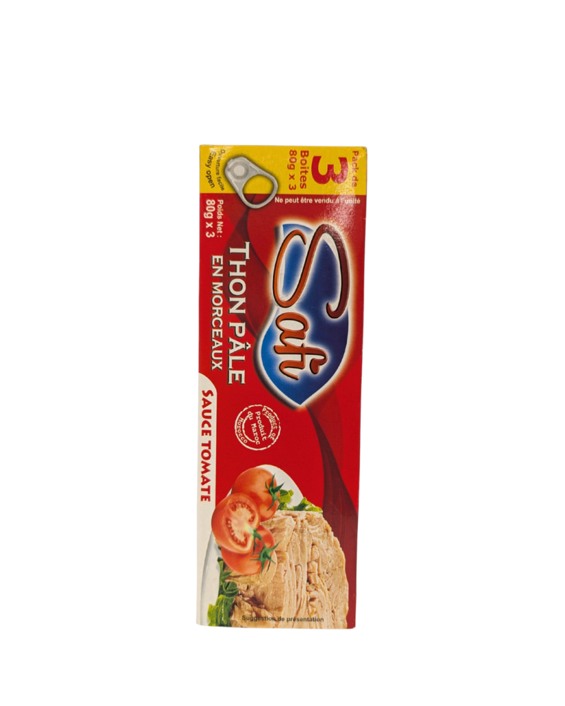 Safi Tuna Chunks in Tomato Sauce – 3 x 80g