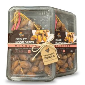 Bella Sweet Premium Deglet Noor Dates – Branched Bundle, 2 x 2lb (4lb Total), 100% Natural, Zero Additives